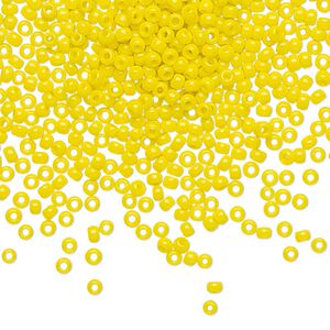 Seed bead, TOHO BEADS®, glass, pkg/7.5g, #11 round, opaque dandelion (TR-11-42).