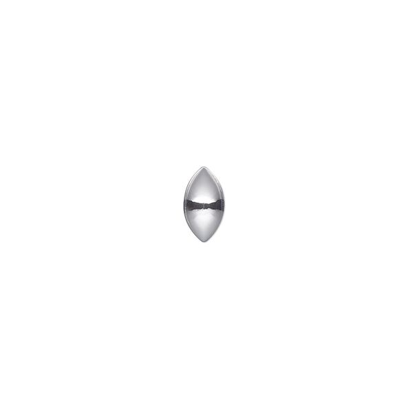 Cabochon 24pk crystal light chrome foil back, Crystal Passions® 8x4.5mm navette 2208/4 image number 0