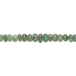 Emerald 1pkg1, hand-cut rondelle bead 8 inch graduated 3x1mm-6x3mm