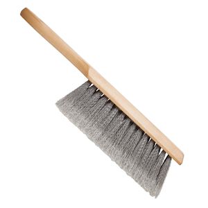 Bench brush, wood and nylon, brown and grey, 13.75 inches with 2.75-inch bristles. Sold individually.