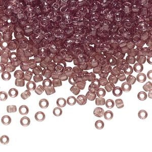 Seed bead, TOHO BEADS®, glass, pkg/250g, #8 round, transparent light amethyst (TR-08-6).