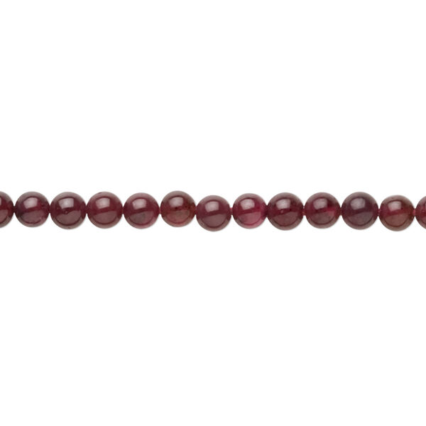 Bead, garnet (dyed), 3-3.5mm round, C grade, Mohs hardness 7 to 7-1/2. Sold per 15-inch strand. image number 0