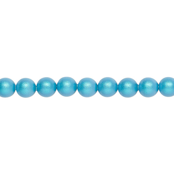 Pearl 100pk iridescent dark turquoise, Crystal Passions® 5mm round 5810 image number 0