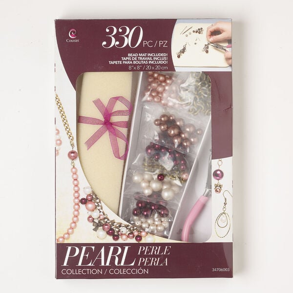 Necklace / bracelet / earring kit assortment 1pkg300, antique brass-finished brass and steel / plastic / glass pearl / foam, mixed colors, mixed sizes and shapes. image number 0