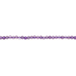 Amethyst 1pkg1, round bead natural 15.5-16 inch 2mm