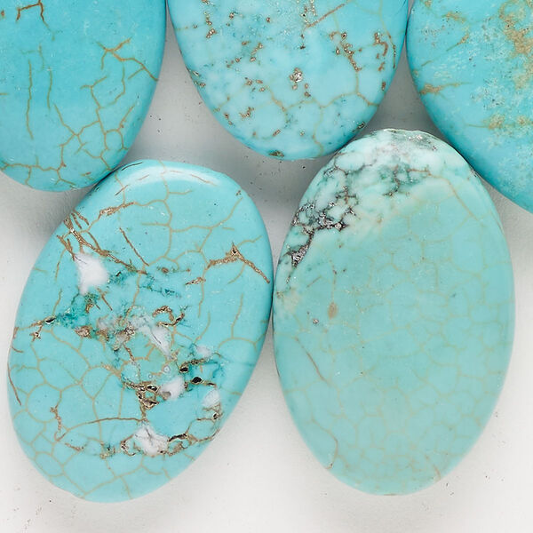 Magnesite 1pkg20, puffed oval bead C grade, mix 24x17mm-30x20mm image number 0