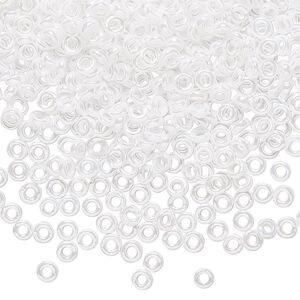 Seed bead, Miyuki, glass, pkg/250g, 3x1.3mm spacer rondelle, opaque pearl white, (SPR3-420).