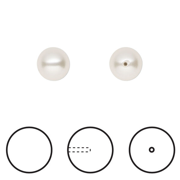 Pearl 50pk white, Crystal Passions® 8mm round 5818 image number 0