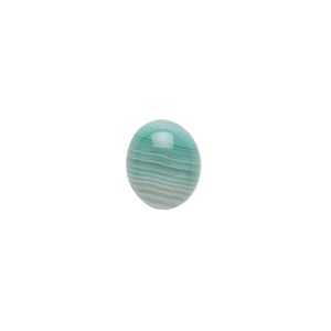 Striped green agate 1pkg2, calibrated oval cab 12x10mm