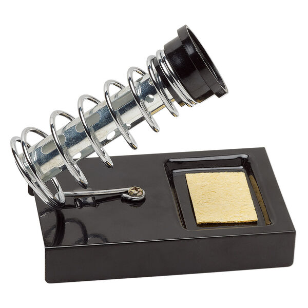 Soldering iron stand, steel, black, 5-1/4 x 5 x 3-1/2 inches. Sold individually. image number 0