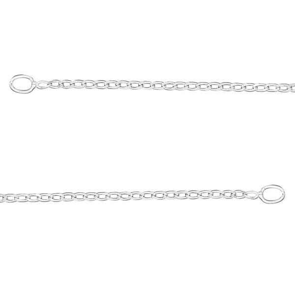 Chain, sterling silver, 2x1.3mm long curb, 24 inches. Sold individually. image number 0