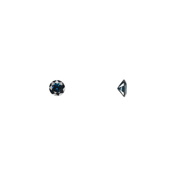 Gem, sapphire (heated), 4mm faceted round, A- grade, Mohs hardness 9. Sold individually. image number 0