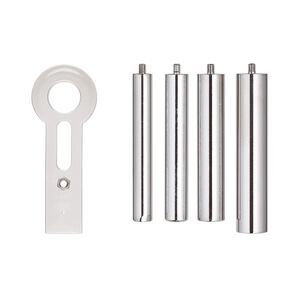 Jump ring maker, steel and plastic, clear, 3-1/2 x 1-1/2 inch base and (4) 3-1/4 inch mandrel rods. Sold per 5-piece set.