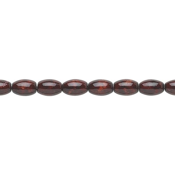 Riverstone 1pkg1, oval bead 15.5-16 inch 6x4mm image number 0