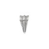 Bail, ice-pick, antiqued sterling silver, 15x8mm textured shield, 10mm grip length. Sold individually. image number 0