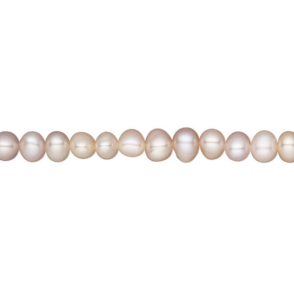 Pearl, White Lotus™, cultured freshwater, mauve and peach, 4-4.5mm semi-round, B- grade, Mohs hardness 2-1/2 to 4. Sold per 15-1/2" to 16" strand. image number 0