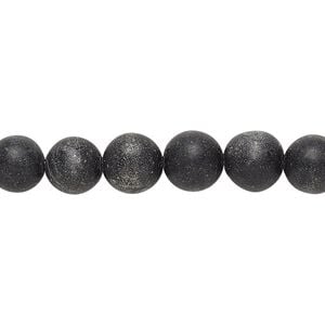 Blackstone 1pkg1, round bead 15 inch 8-9mm