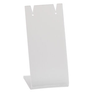 Display, earring, acrylic, frosted translucent clear, 3 x 1-1/2 x 1-1/2 inches. Sold per pkg of 4.