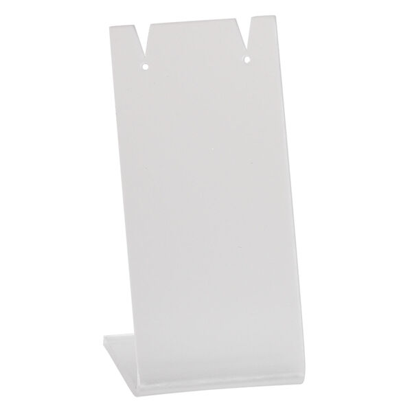 Display, earring, acrylic, frosted translucent clear, 3 x 1-1/2 x 1-1/2 inches. Sold per pkg of 4. image number 0