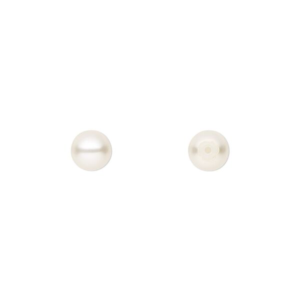 Pearl 300pk light creamrose, Preciosa Czech crystal 6mm half-drilled round image number 0