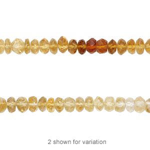 Citrine 1pkg1, hand-cut faceted rondelle bead 12 inch 4x2mm-5x3mm