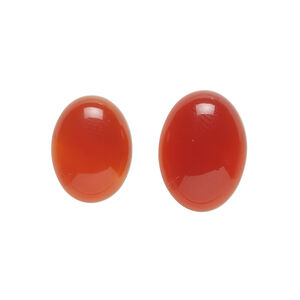 Carnelian 1pkg2, oval cab, 18x13mm