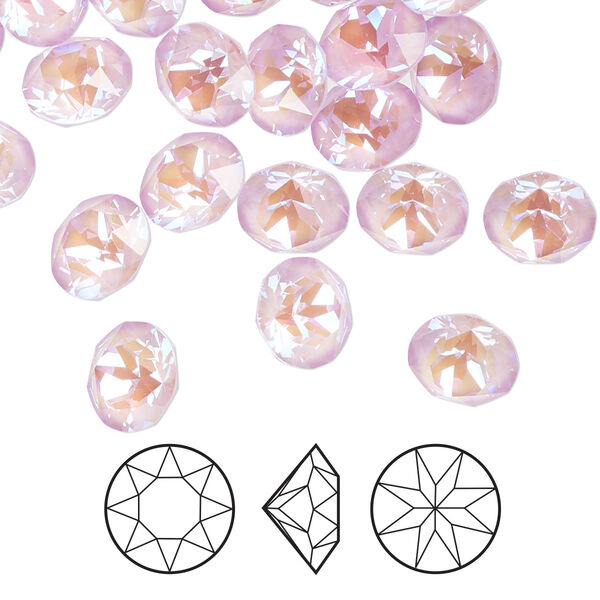 Chaton 144pk crystal lavender DeLite, Swarovski® 8.16-8.41mm round SS39 1088 image number 0