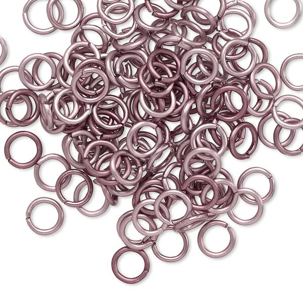 Jump ring, anodized aluminum, antique copper patina, 5.5mm round, 3.5mm inside diameter, 18 gauge. Sold per pkg of 100. image number 0