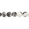 Zebra "jasper" 1pkg1, round bead natural, 15 inch 7-8mm image number 0