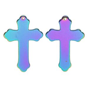 Hemalyke™ 1pkg2, electroplated cross focal 50x30mm