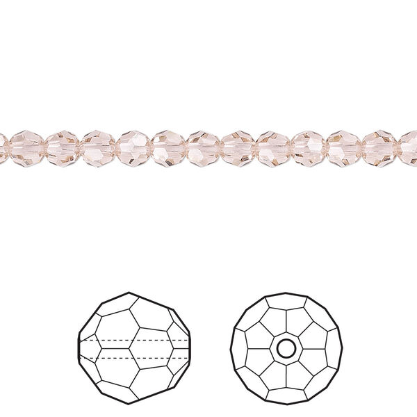 Bead 12pk vintage rose, Crystal Passions® 4mm round 5000 image number 0