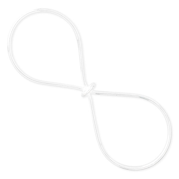 Bail, donut, sterling silver, 53x20mm wire with loop, 24mm grip length. Sold per pkg of 2. image number 0
