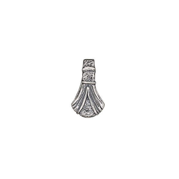 Bail, JBB Findings, ice-pick, antiqued sterling silver, 13x8mm fancy, 9mm grip length. Sold individually. image number 0