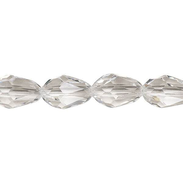 Bead Celestial Crystal® 1pkg40, 11X7.5mm-12X8mm teardrop / 66 facets, clear image number 0