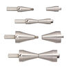Mandrel, Artistic Wire® CONETASTIC™, Beadalon®, steel, 32x7mm and 48x15mm hourglass with 4mm base. Sold per 4-piece set. image number 0