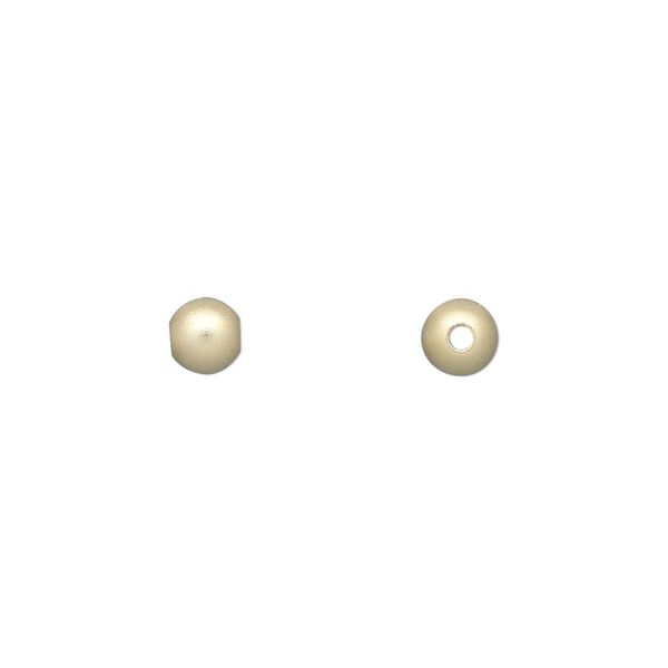 Bead, 14Kt gold-filled, 5mm satin round. Sold per pkg of 2. image number 0