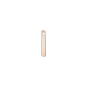 Drop, 14Kt rose gold-filled, 13x2mm bar. Sold per pkg of 6.