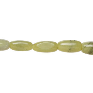 Serpentine 1pkg1, oval bead natural, 15 inch 11x5mm-12x7mm