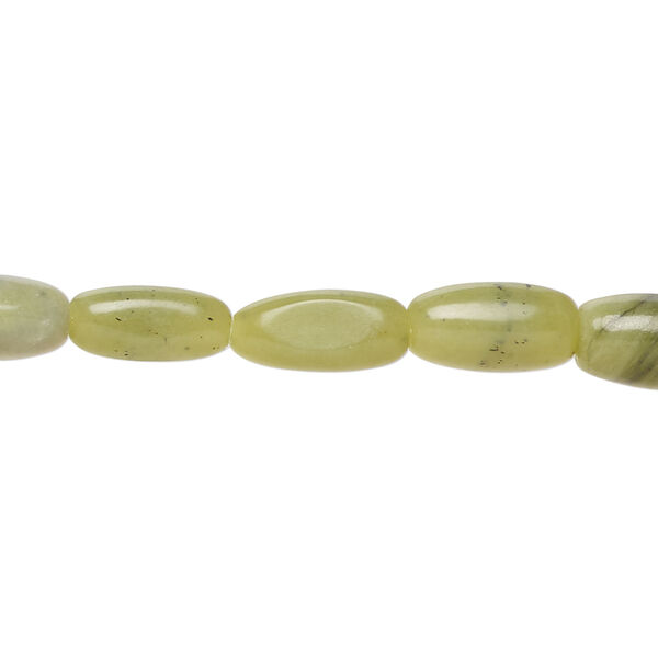 Serpentine 1pkg1, oval bead natural, 15 inch 11x5mm-12x7mm image number 0