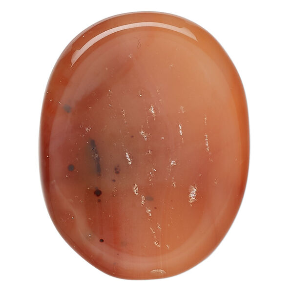 Carnelian 1pkg1, oval worry stone C grade, 35x25mm image number 0