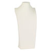 Display, necklace, leatherette, cream, 16-3/4 x 8 x 4-1/2 inches. Sold individually. image number 0