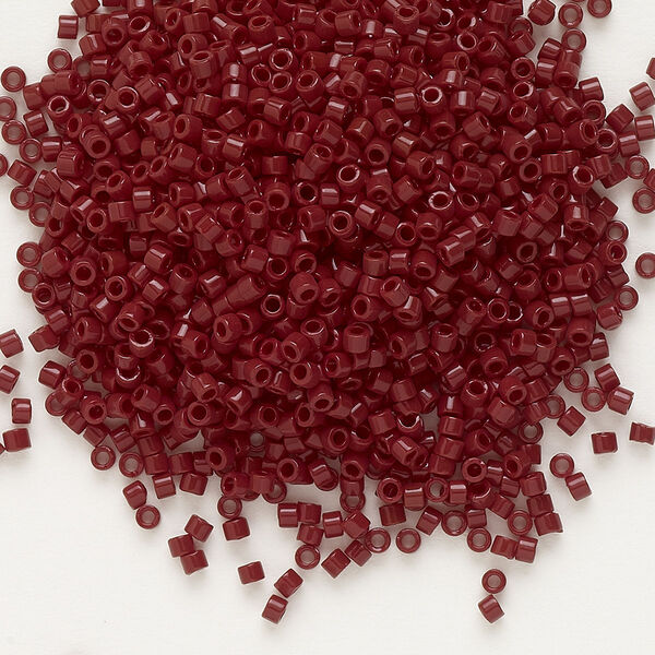 Seed bead, Delica®, glass, pkg/7.5g, #11 round, opaque currant (DB-1134). image number 0