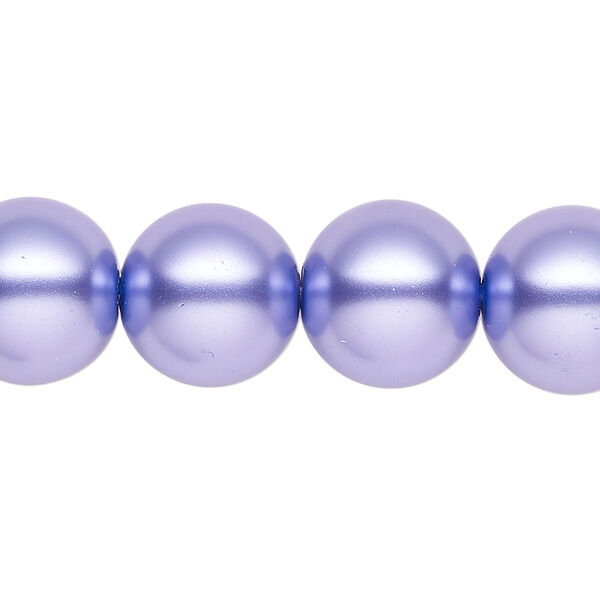 Pearl 1pk violet, Celestial Crystal® 14mm round 15.5-16 inch image number 0