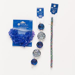 Bead mix, glass, opaque to transparent multicolored, 3x2mm-30mm mixed shapes with 0.6-1mm hole. Sold per pkg of (3) 5-22 inch strands.