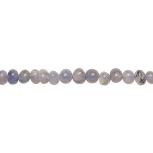 Iolite 1pkg1, hand-cut pebble bead natural 13 inch mini