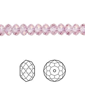 Bead 144pk dark rose, Crystal Passions® 6x4mm rondelle 5040