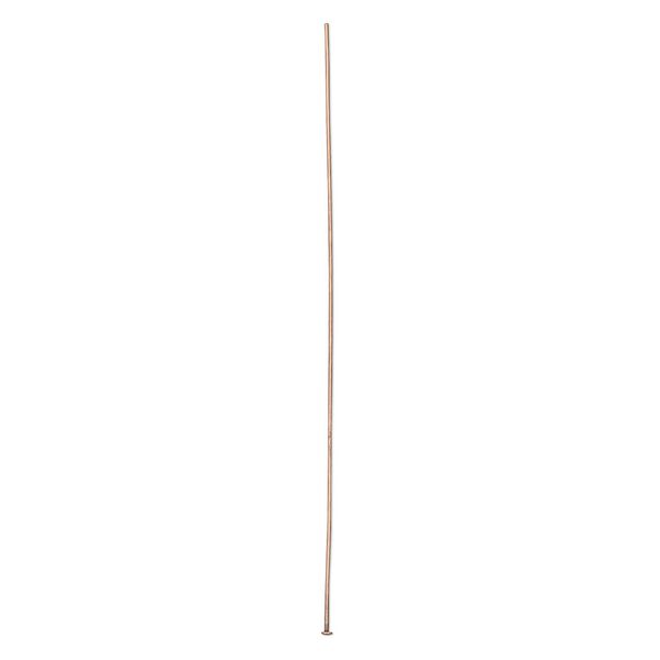 Head pin, antique copper-plated brass, 4 inches, 21 gauge. Sold per pkg of 100. image number 0