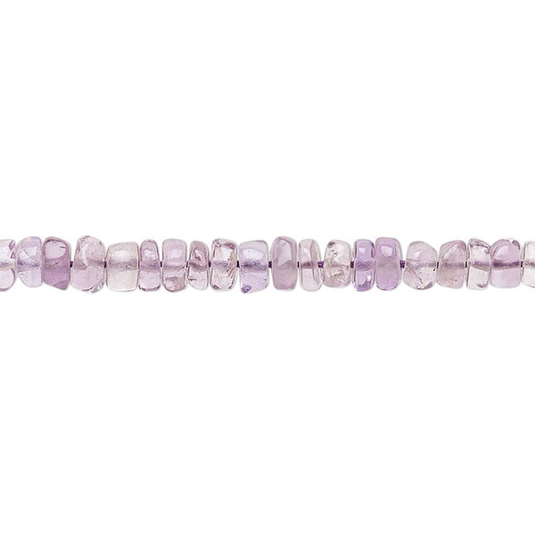 Amethyst 1pkg1, hand-cut heishi bead natural C grade, 13 inch 3x2mm-4x3mm image number 0