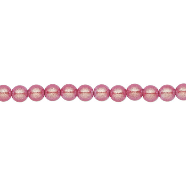 Pearl 600pk pearlescent red, Preciosa Czech crystal 4mm round image number 0