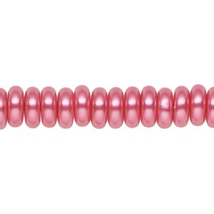 Pearl 1pk pink, Celestial Crystal® 8x3mm rondelle 15.5-16 inch